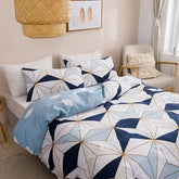 Geometric Print Queen Bedding Set - Soft Comfortable King Size Duvet Cover Set - Himpall